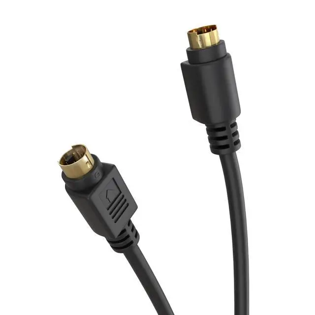 Alt view image 6 of 6 - S Video Cable 25 ft SVHS 4-PIN Video Cable Mini Din S-Video Cord for Home Theater, Camcorder, DSS Receiver, DVD Player- Black