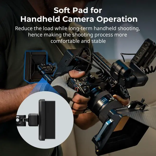 Alt view image 3 of 6 - Lightweight Chest Pad with 15mm LWS Rod Clamp for Handheld Camera Operation - MD3183