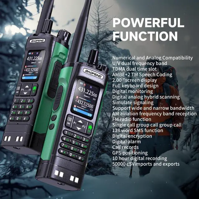 Alt view image 2 of 6 - UV-32 UV32 10W Ham 2 Way Radio GPS One-Key Frequency Matching Writing Frequency APP Satellite Positioning Type-C UV32(1PC) (1)