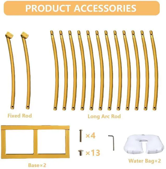 Alt view image 4 of 6 - Round Backdrop Stand, 8FT Balloon Arch Stand, Gold Circle Arch for Party | Wedding Arch Stand for Wedding, Birthday, Baby Shower, Graduation, Anniversary, Candy Tables Celebration