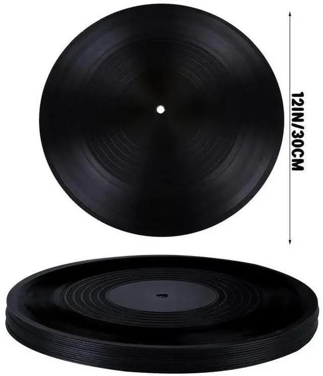 Alt view image 2 of 6 - 24 Pcs 12Inch Blank Records Vintage Fake Records Decorations Discs Hip Hop Rock 70s 80s 90s Retro Decor for Home Studio Room Wall Aesthetic