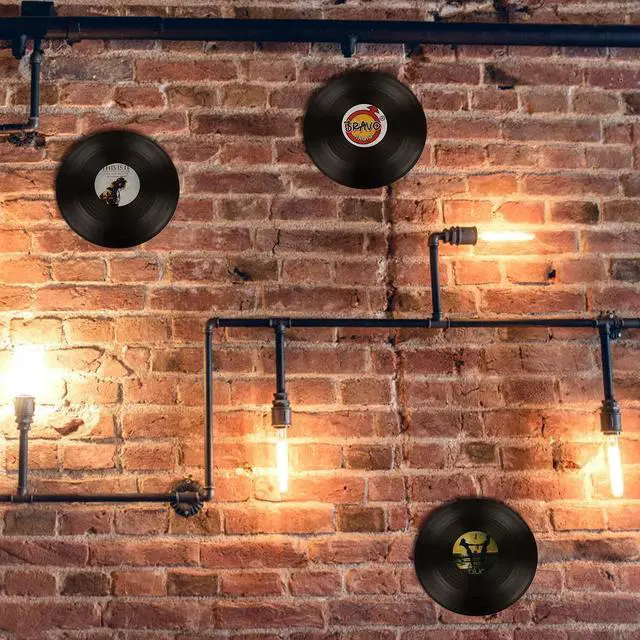 Alt view image 5 of 6 - 24 Pcs 12Inch Blank Records Vintage Fake Records Decorations Discs Hip Hop Rock 70s 80s 90s Retro Decor for Home Studio Room Wall Aesthetic