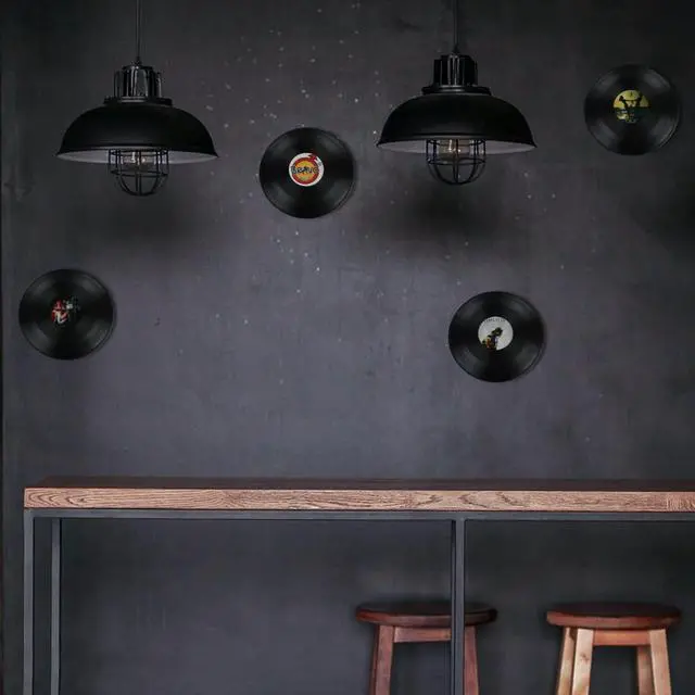 Alt view image 6 of 6 - 24 Pcs 12Inch Blank Records Vintage Fake Records Decorations Discs Hip Hop Rock 70s 80s 90s Retro Decor for Home Studio Room Wall Aesthetic