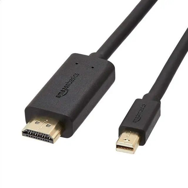 Main image of Mini DisplayPort to HDMI Cable for MacBook Air/Pro, 1080p, Gold-Plated Plugs, 6 Foot, Black