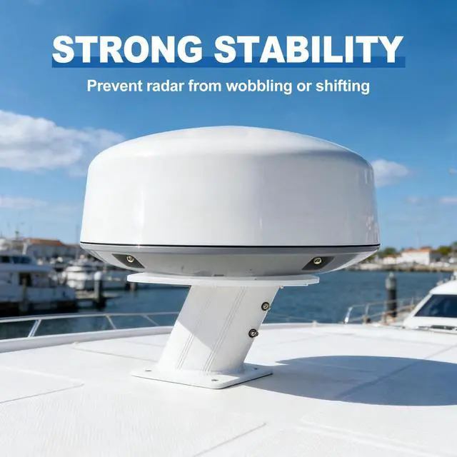Alt view image 3 of 6 - APT-150-01 Aluminum Radar Mount 6" AFT Leaning Compatible with Garmin Raymarine Simrad Radomes