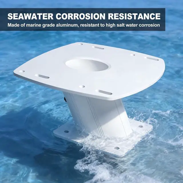 Alt view image 6 of 6 - APT-150-01 Aluminum Radar Mount 6" AFT Leaning Compatible with Garmin Raymarine Simrad Radomes