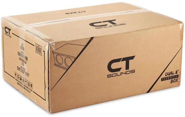 Alt view image 6 of 6 - CT2X8 Dual 8 Kerf Port Universal-Fit Car Subwoofer Box