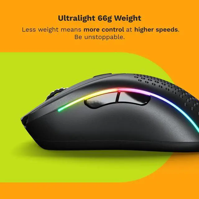 Alt view image 4 of 6 - Gaming - Model D 2 Wireless Ergonomic Mouse, Superlight 66g, up to 210 hr Battery Life, 26K Optical Sensor, 6 Programmable Buttons, 80 Million Clicks, FPS, MMO, MOBA, Battle Royale (Black)