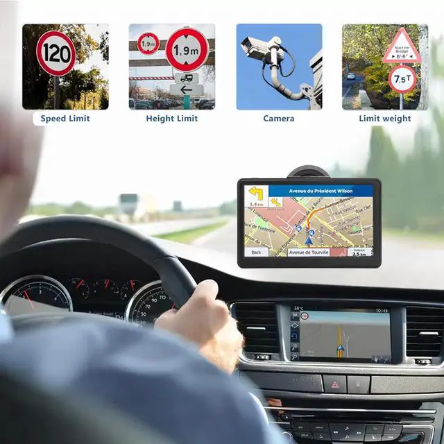 Main image of GPS Navigator for Car Truck RV, Latest 2026 Map 7-inch Touchscreen Car GPS Navigation, Real-time Voice Steering with Speed and red Light warnings/Custom Truck Routing, Free map Updates