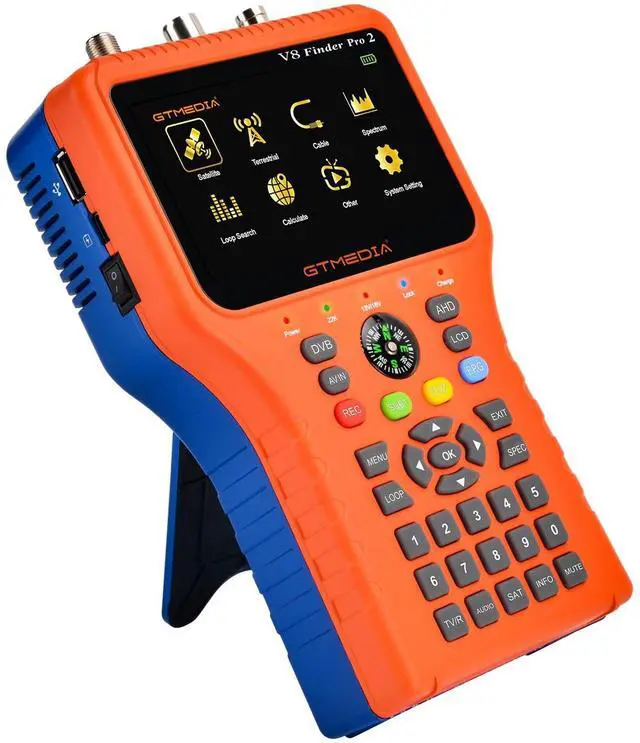 Main image of GT Media V8 Finder Pro Satellite Finder Meter SAT Finder TV DVB-S2X/S2/S/T2/T/C Signal Receiver H.264 Digital Sat Detector Satellite Recognition for Adjusting Sat Dish