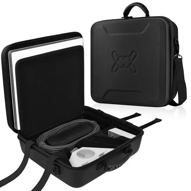 Main image of Carrying Case for Starlink Mini - Starlink Mini Accessories Lightweight Travel Case, Splash-Resistant & Shockproof EVA Protective Cover with Shoulder Strap, Portable Hard Bag for Travel, Black