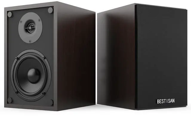 Main image of Bluetooth Bookshelf Turntable Speakers | Record Player Speakers with RCA Input, Sub Out Port for BESTISNA SW65C/ SW65D Subwoofer,4 Inch Woofer, SR04F-01
