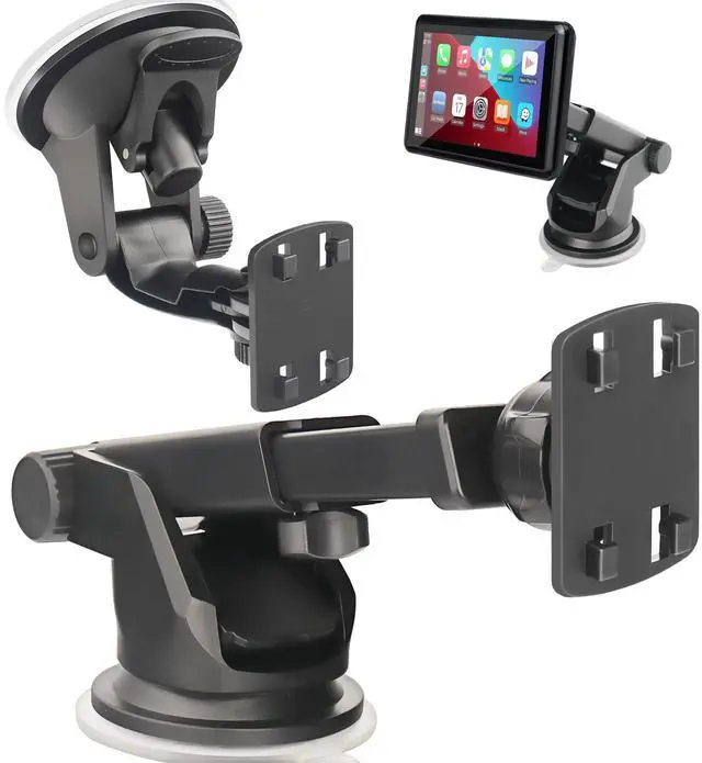 Main image of CarPlay Mount, 2Pcs Backup Camera Monitor Mount for 4.3"-10" Monitor | Dashboard Bracket for Android Auto screen,windshield suction cup Mount for Car Play screen, rear view camera display holder