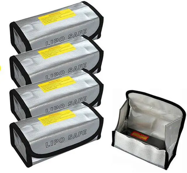 Main image of 4pcs Lipo Battery Fireproof Explosion Proof Bag Storage Guard Safe Pouch 185mm