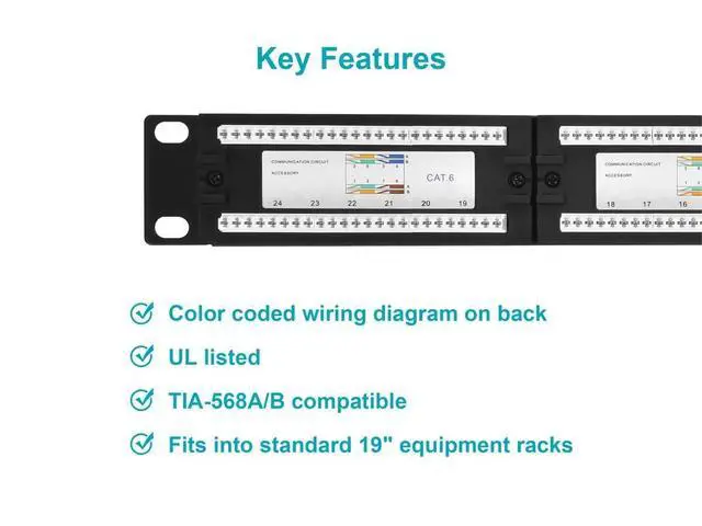 Alt view image 4 of 6 - Patch Panel (568A/B Compatible)