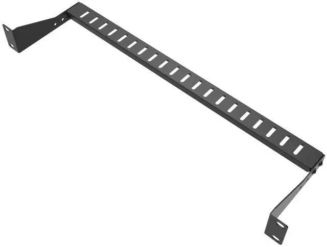 Alt view image 2 of 6 - 2 Pack of 1U 19-Inch Rack Mount Cable Management Cross Bar | Metal Depth Adjustable Horizontal Cable Lacing Bracket Bar Panel, Black (1U2PCS)