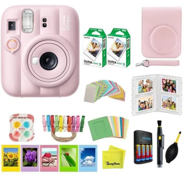 Main image of instax Mini 13 Instant Film Camera Bundle | Carrying Case, 20 Film Sheets, 4 x AA Battery Pack, Stickers, Photo Frames, Photo Album, Lens Filters, Cleaning Cloth + More