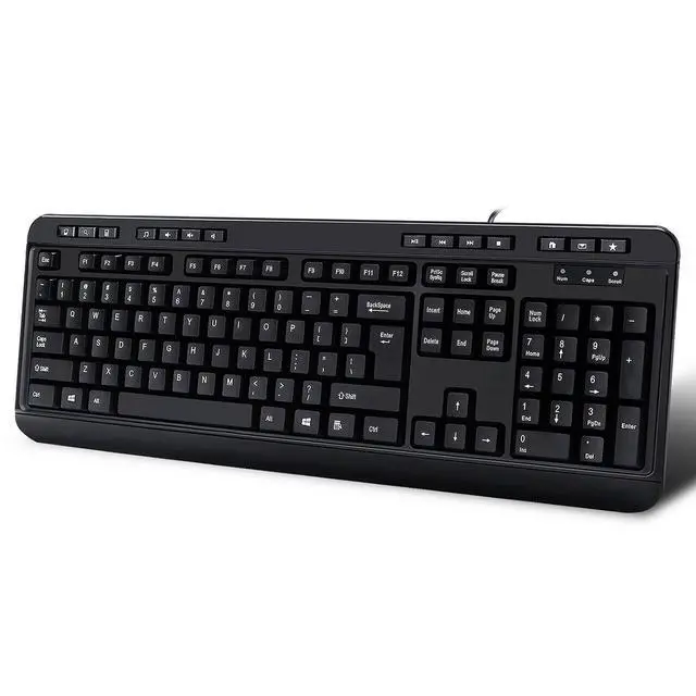Main image of AKB-132HB Multimedia USB Keyboard with 3 Hubs, Black