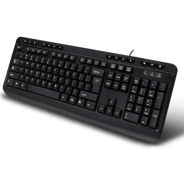 Alt view image 3 of 6 - AKB-132HB Multimedia USB Keyboard with 3 Hubs, Black