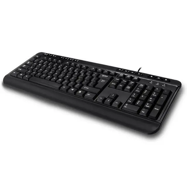 Alt view image 4 of 6 - AKB-132HB Multimedia USB Keyboard with 3 Hubs, Black