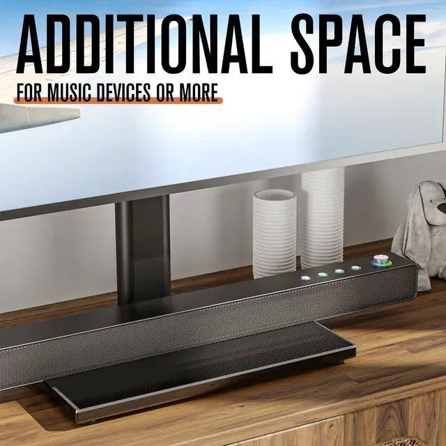 Alt view image 5 of 6 - Universal TV Stand/Base Table Top TV Stand with Wall Mount for Most 27 30 32 39 40 42 43 49 50 55 60 Inch LCD LED Plasma Flat Screen TVs, Vesa Mount Holds up to 88 lbs, 9 Level Height Adjustable