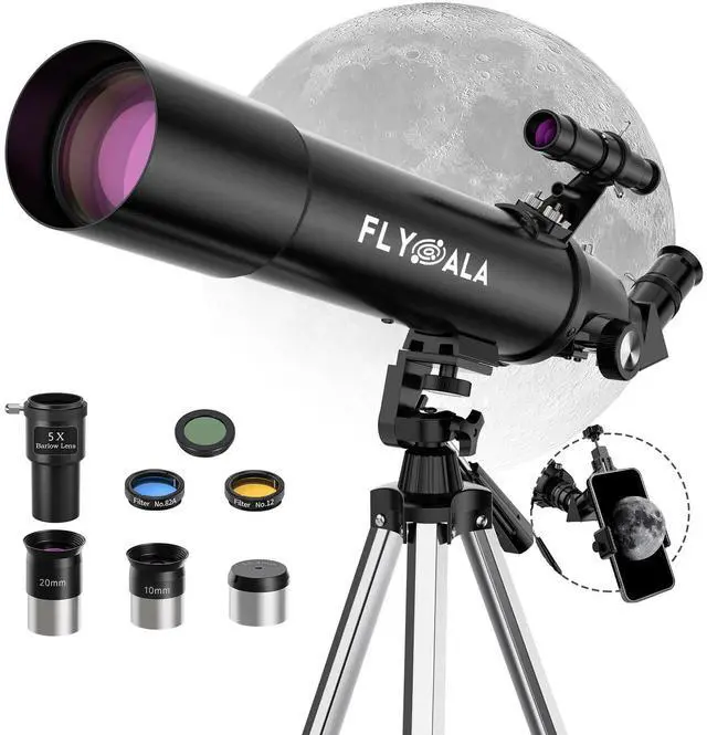 Main image of Telescope for Kids and Adults,80mm Aperture 600mm Focal Length Beginners Astronomical Telescope for Adults high Powered (30X-750X),Refractor Astronomy telescopes Kids 6-8 8-12 Over 5 Year Old