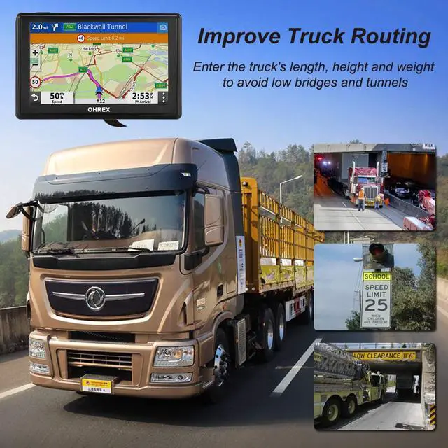 Alt view image 4 of 6 - GPS Navigator for Car,Truck GPS Commercial Drivers 2026,5Touchscreen | 5 Trucker GPS,Latest 2026 Map with Free Updates,Custom Routing,Driver Alerts