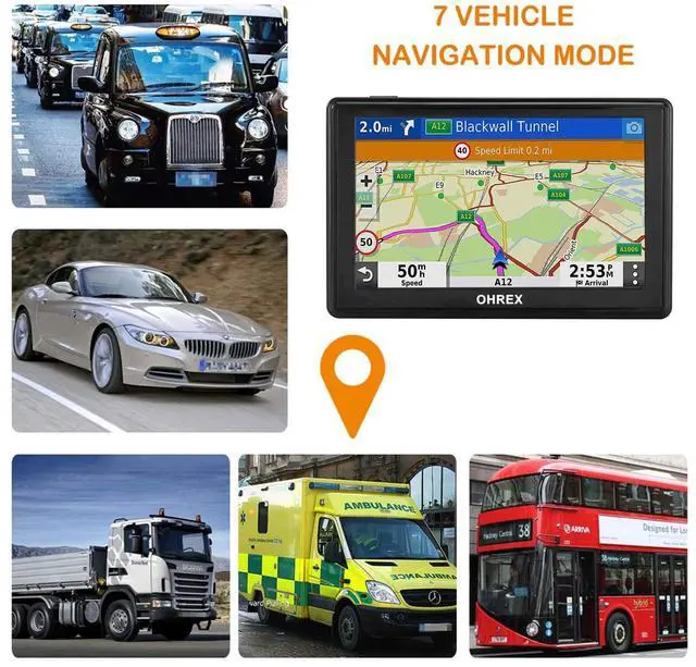 Alt view image 5 of 6 - GPS Navigator for Car,Truck GPS Commercial Drivers 2026,5Touchscreen | 5 Trucker GPS,Latest 2026 Map with Free Updates,Custom Routing,Driver Alerts