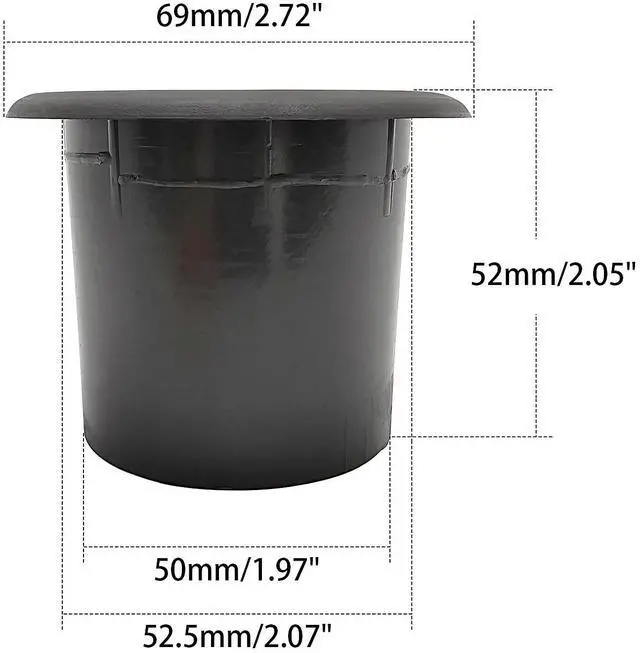 Alt view image 2 of 6 - Subwoofer Speaker Cabinet Port Tubes, 2"x2", 2 Pack | Compatible Model SAPR402G, 52.8×52mm, Bottom Grid, for PA/DJ Speaker Cabinets Subwoofer Bass Reflex Tube Box Vent