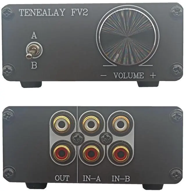 Main image of HiFi RCA Passive Preamp Stereo Audio Preamplifier with Volume Control, A/B Audio Switch selector FV2