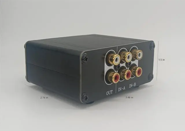 Alt view image 4 of 4 - HiFi RCA Passive Preamp Stereo Audio Preamplifier with Volume Control, A/B Audio Switch selector FV2