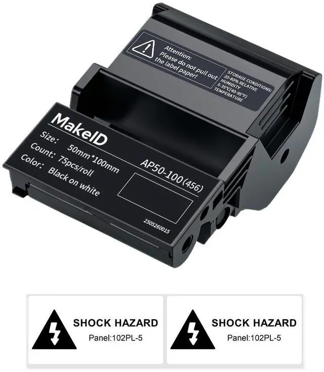 Main image of EP53 Labels, All-Weather PET Label Tape with Ribbon Cartridge for Indoor/Outdoor ID and Equipment Labeling - for EP53 Portable Industrial Label Maker
