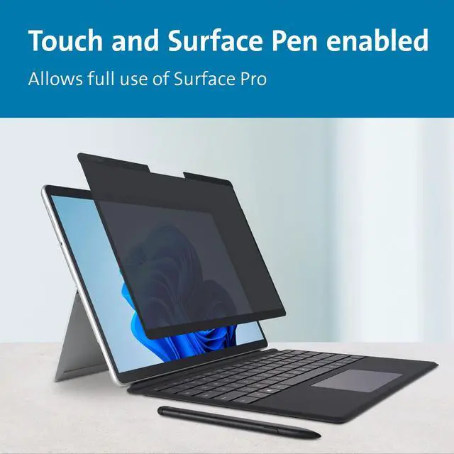 Alt view image 5 of 6 - Surface Pro 11, 10, X, 9 & 8 Magnetic Privacy Screen, Removable Privacy Filter for 13 inch Surface Pro, Touch Screen and Surface Pen enabled for Microsoft Laptops (K51700WW)