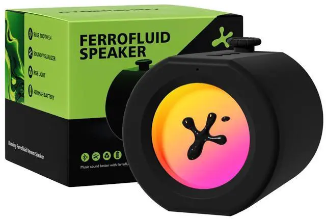 Main image of Dancing Ferrofluid Bluetooth Speaker, Ferro Fluid Sound Visualizer with Colorful Lamp, Cool Magnetic Liquid Ferrofluid Display with Music Rhythm, Audio Visual Decor Venom Desk Toy Gifts for Teens