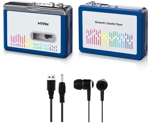 Main image of Bluetooth Cassette Player with 3.5mm Headphone, Portable Tape Player | Bluetooth Output to Headphone/Speaker, Portable Walkman Player 2 AA Battery or USB Power Supply, Auto Reverse, Stereo Sound