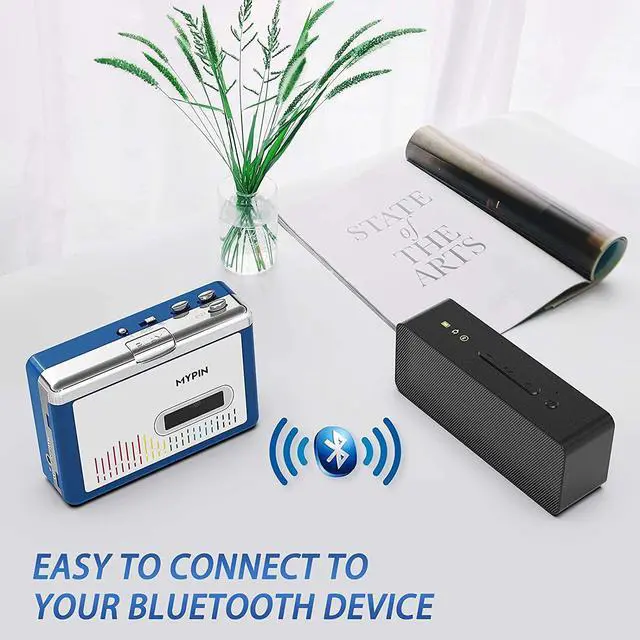 Alt view image 3 of 6 - Bluetooth Cassette Player with 3.5mm Headphone, Portable Tape Player | Bluetooth Output to Headphone/Speaker, Portable Walkman Player 2 AA Battery or USB Power Supply, Auto Reverse, Stereo Sound