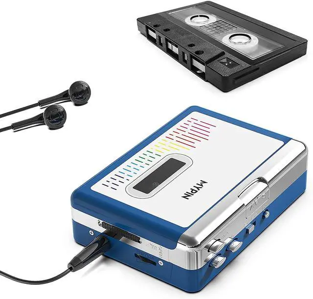 Alt view image 6 of 6 - Bluetooth Cassette Player with 3.5mm Headphone, Portable Tape Player | Bluetooth Output to Headphone/Speaker, Portable Walkman Player 2 AA Battery or USB Power Supply, Auto Reverse, Stereo Sound