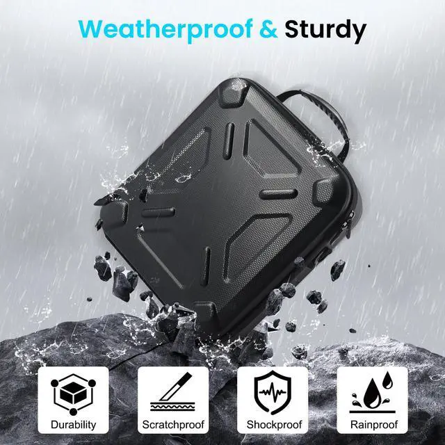 Alt view image 2 of 6 - Starlink Mini Case, Waterproof Shockproof EVA Carrying Storage Case | with Dual Carry Options,for Starlink Mini Accessories, Ultra-Light Portable Protection, for Camping, RV & Outdoor Travel