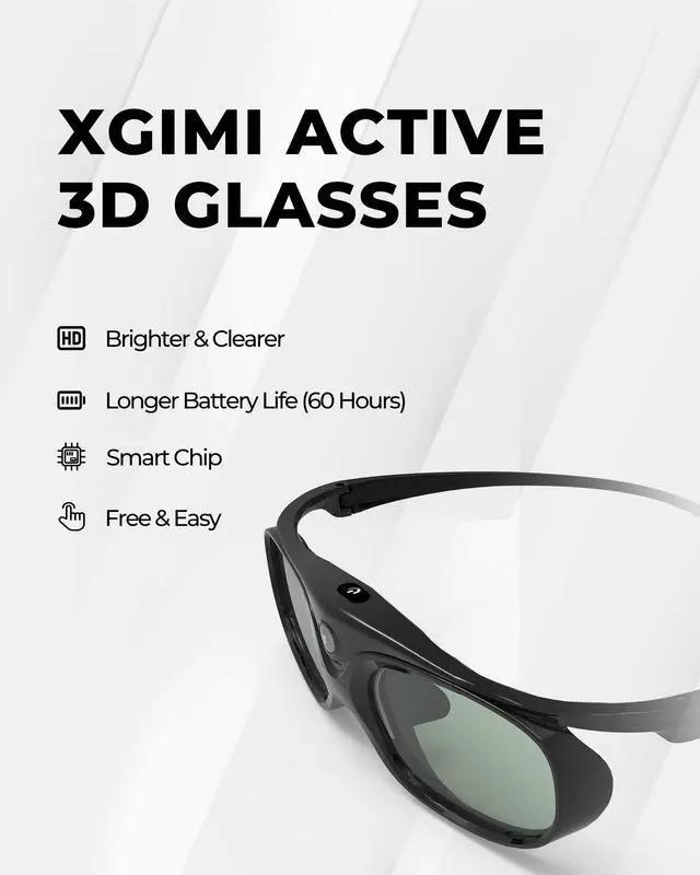 Alt view image 2 of 6 - Active Shutter 3D Glasses for All Projector