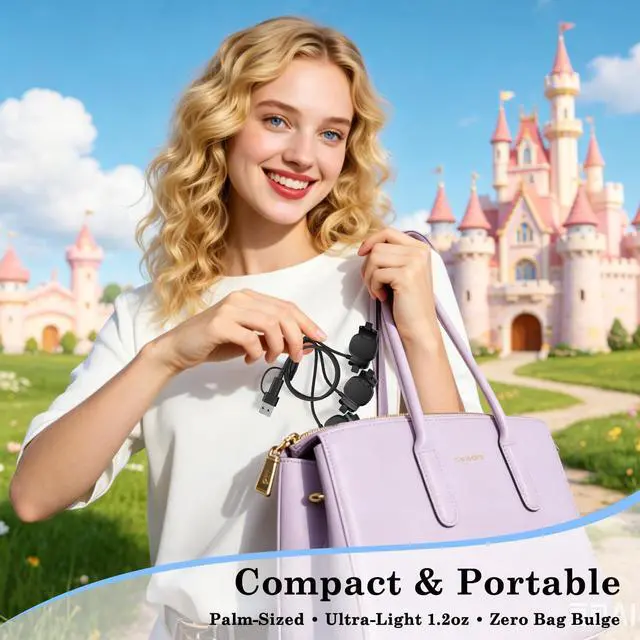 Alt view image 6 of 6 - 3-in-1 Charger Compatible with Disney-Magic Band Charger | USB-C and USB-A, Portable Charger for MagicBand+,Disney-Essentials