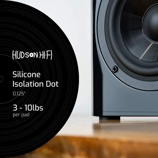 Alt view image 2 of 6 - 1" Platinum Silicone Isolation Dot, Non-Skid Isolation Feet - No Adhesive - 20 Duro - 16 Pack