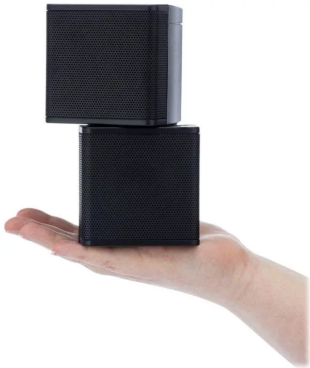 Alt view image 3 of 6 - MC2.5B Dual 2.5 Swiveling Surround Sound Mini Cube Speaker (Pair, Black) (Without Brackets)