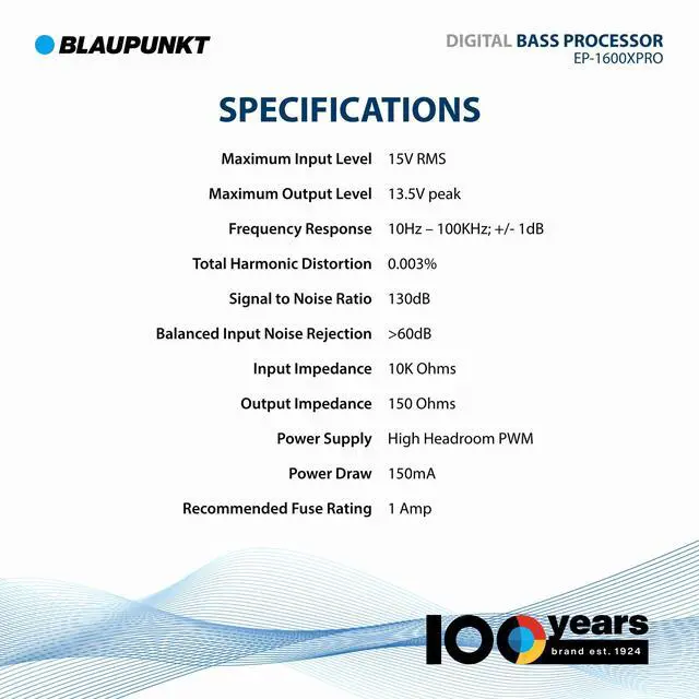 Alt view image 3 of 4 - EP-1600XPRO Digital Bass Enhancer Processor - Digital Sound Restoration, Maximizer & Reproducer - Car Audio Booster - Black