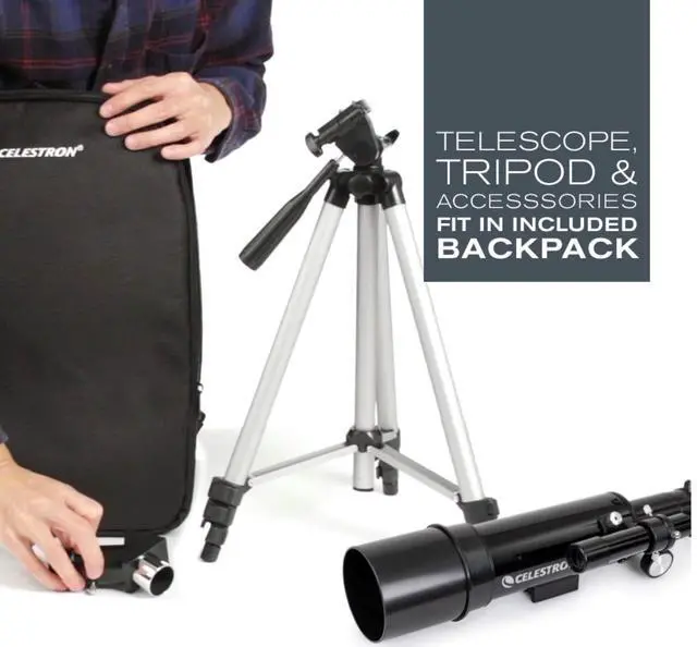 Alt view image 2 of 6 - Travel Scope 60 Refractor Telescope