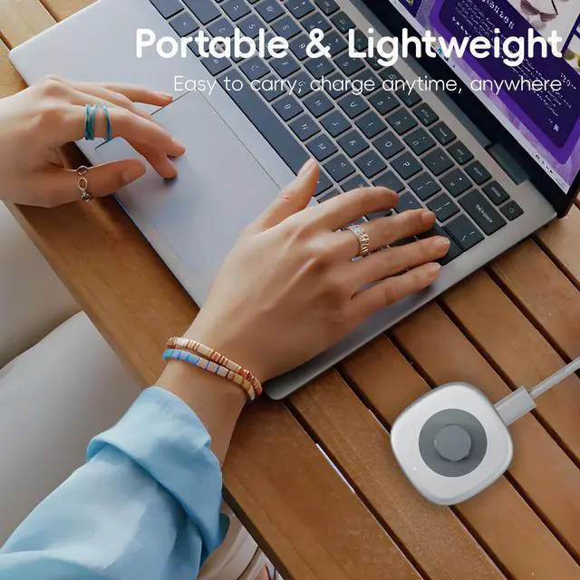 Alt view image 5 of 6 - Smart Ring Charger Compatible with Ou-ra Ring 4, Fast Charging Dock and Type-C Cable (Size 09)