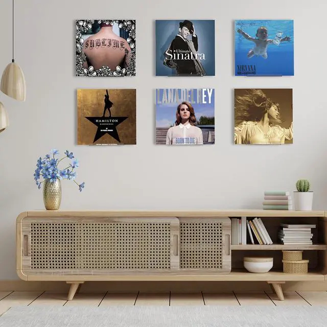 Alt view image 2 of 6 - Vinyl Record Shelf Wall Mount 8Pack,7 Inch Acrylic Record Shelf,Record Wall Display, Vinyl Record Holder CD Rack,8 Pack(Clear)