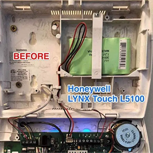 Alt view image 4 of 5 - 1PACK 300-03864-1 Battery 7.2V 1100mAh Compatible for Alarm Lynx WALYNX-RCHB-SC Honeywell Lynx Touch K5109, L3000, L5000, L5100 ADEMCO 300-06868