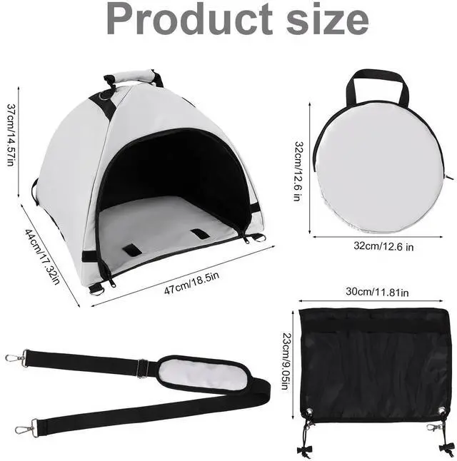 Alt view image 2 of 6 - Laptop Tent, Sun Shade Waterproof Fabric Laptop Protective Hood for Computer Working Outside Accessories Part Glare Shield & Heat Reflective Awning Convertible Foldable Tote for Outdoor