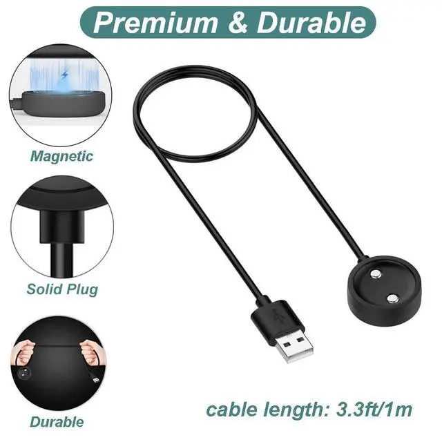 Alt view image 3 of 6 - Charger for SUUNTO 9 Peak Pro/Vertical/Race/Race S/Ocean/Nautic (3.3ft/1m) | Replacement Charging Dock with USB Cable Cord for SUUNTO GPS Sport Watch