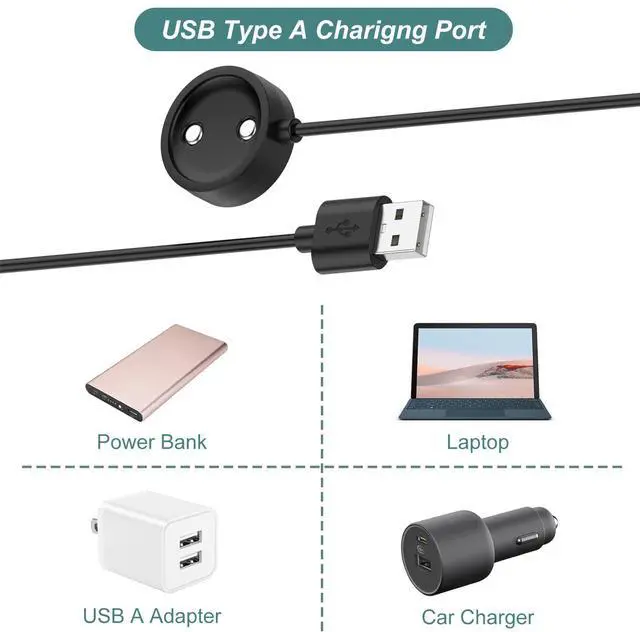Alt view image 6 of 6 - Charger for SUUNTO 9 Peak Pro/Vertical/Race/Race S/Ocean/Nautic (3.3ft/1m) | Replacement Charging Dock with USB Cable Cord for SUUNTO GPS Sport Watch